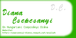 diana csepcsanyi business card